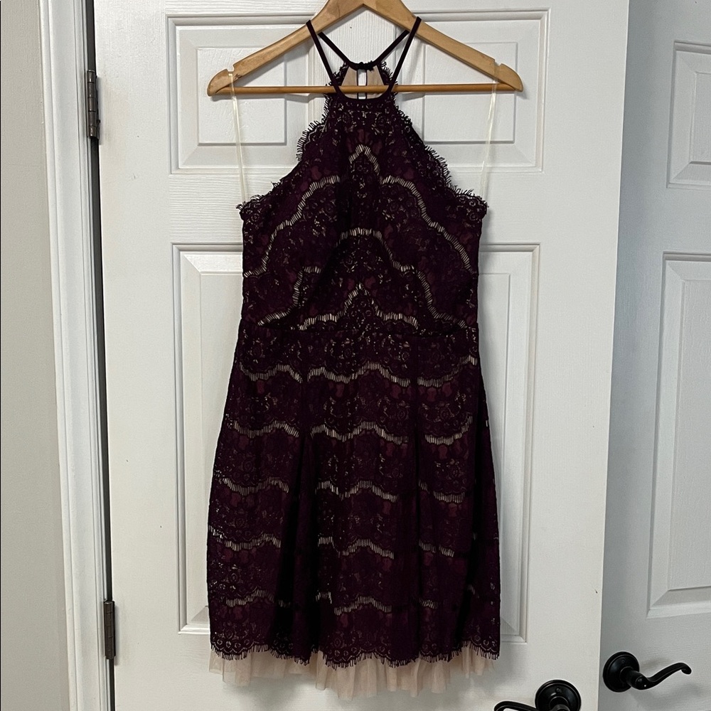 Y2K Francesca’s Lace Halter Whimsigoth Witchy Dress Size Large